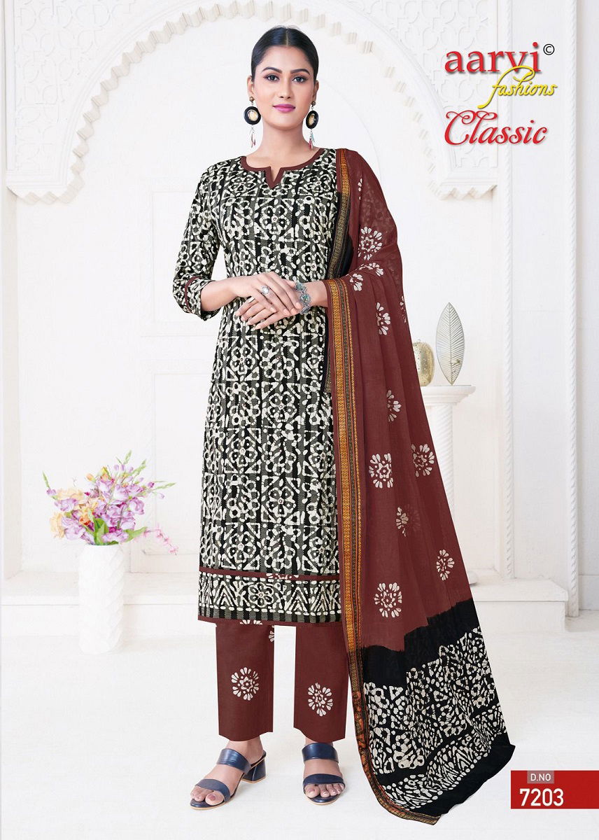 Aarvi Fashion Classic Vol 5 Battik Printed Readymade Dress